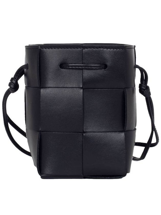 Intrecciato Cassette Small Bucket Bag Black - BOTTEGA VENETA - BALAAN 2