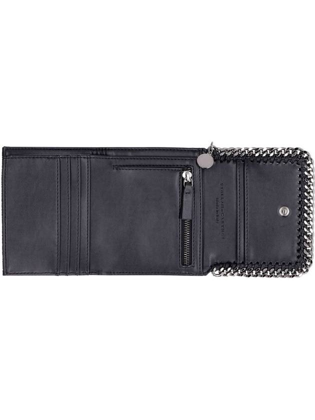 Silver Falabella Small Flap Ring Wallet Black - STELLA MCCARTNEY - BALAAN 5