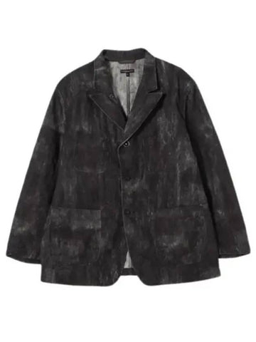 Bedford Jacket Black Cotton Distressed Print 24F1D005 PS190 DZ095 Vintage - ENGINEERED GARMENTS - BALAAN 1