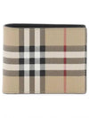 Check Slim Bifold Leather Half Wallet Beige - BURBERRY - BALAAN 2