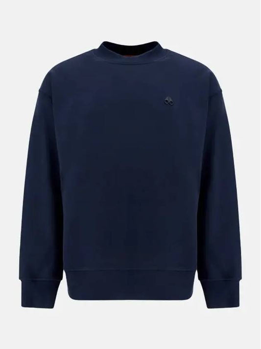 Marine Park Logo Detail Sweatshirt Navy - MOOSE KNUCKLES - BALAAN 2