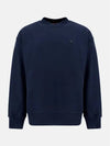 Marine Park Logo Detail Sweatshirt Navy - MOOSE KNUCKLES - BALAAN 3