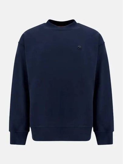 Marine Park Logo Detail Sweatshirt Navy - MOOSE KNUCKLES - BALAAN 2