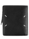 Four-Stitch Leather Half Wallet Black - MAISON MARGIELA - BALAAN 2