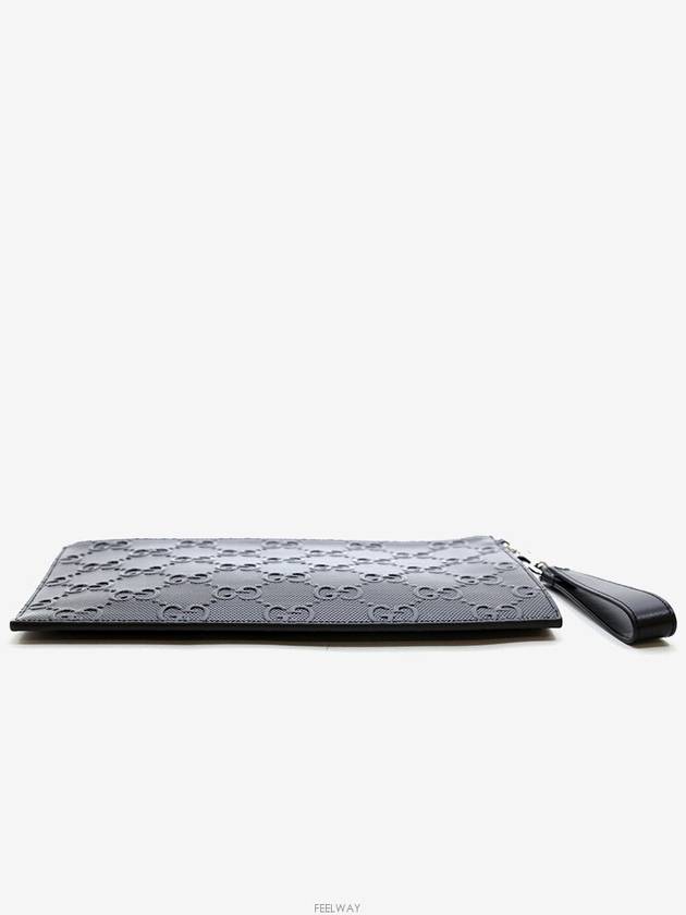 Daejeon Used Luxury Goods 625569 GG Emboss Pouch Clutch Bag Black - GUCCI - BALAAN 4