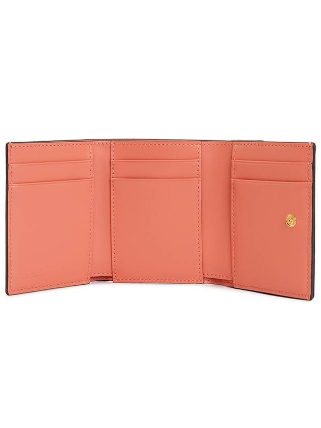 FF Diamond Calf Leather Half Wallet Pink - FENDI - BALAAN 6