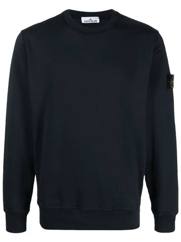 Wappen Patch Garment Dyed Sweatshirt Navy - STONE ISLAND - BALAAN 3