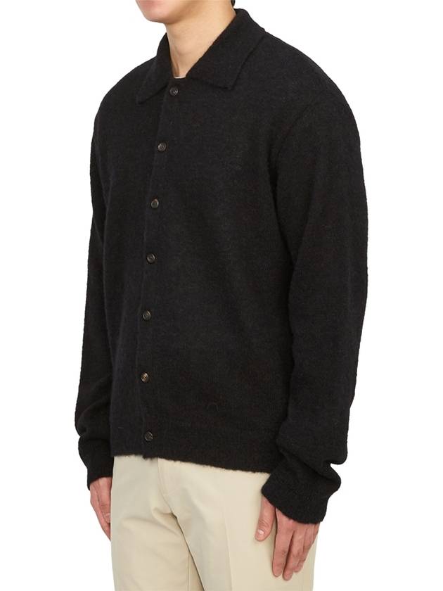 Men's Evening Polo Alpaca Cardigan Black - OUR LEGACY - BALAAN 4