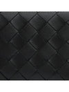 Intrecciato Small Leather Half Wallet Black - BOTTEGA VENETA - BALAAN 3