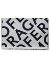 Lettering Double Wool Scarf Grey - SALVATORE FERRAGAMO - BALAAN 2