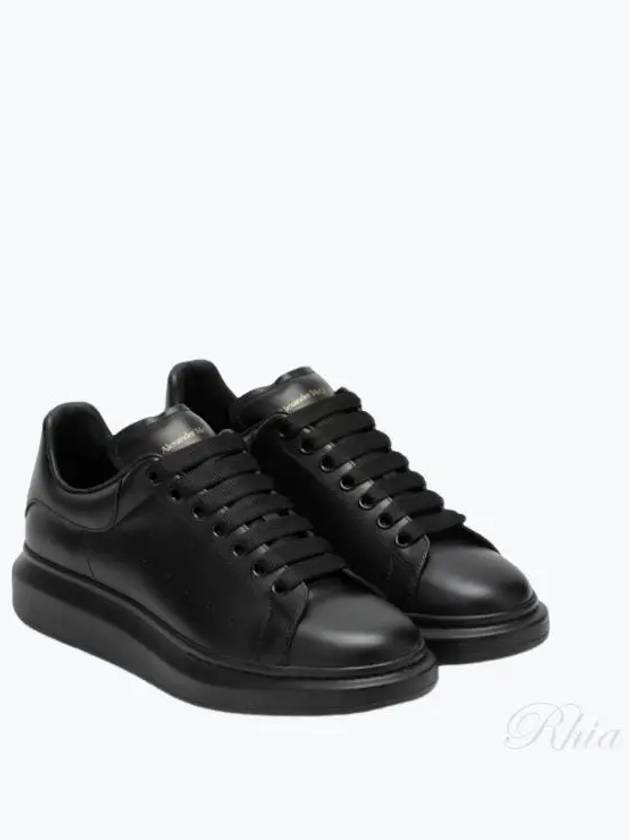 Chunky Sole Leather Low Top Sneakers Black - ALEXANDER MCQUEEN - BALAAN 2