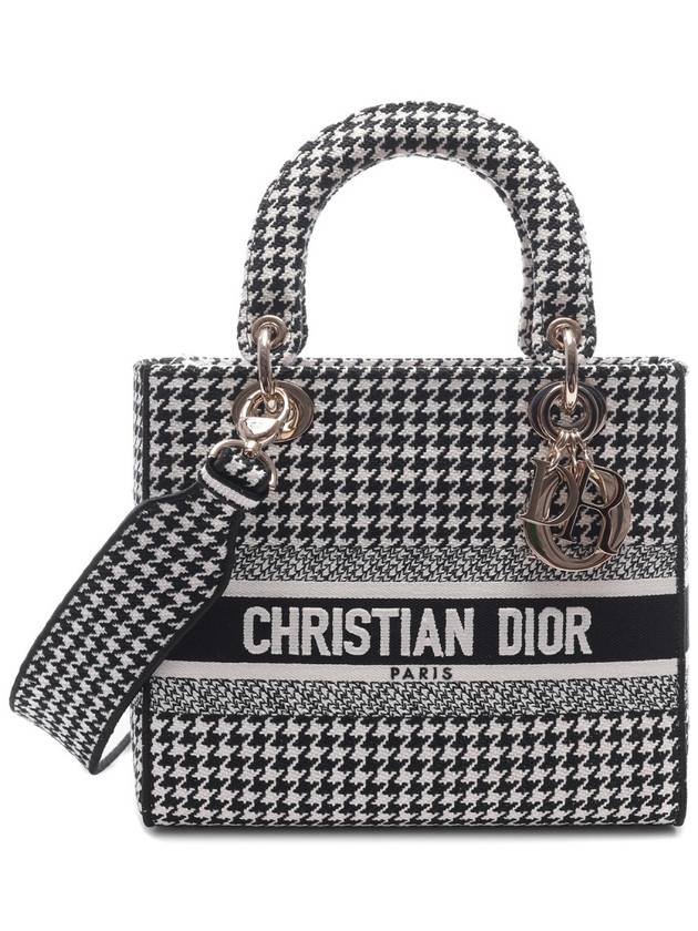 Women's Medium Lady D Light Tote Bag Black - DIOR - BALAAN 2