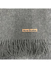 Logo Wool Fringe Scarf Grey - ACNE STUDIOS - BALAAN 4