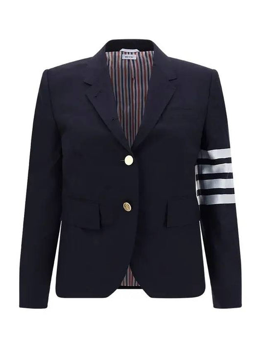 Plain Weave Suiting Classic 4 Bar Jacket Navy - THOM BROWNE - BALAAN 1