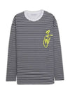 Anchor Logo Striped Long Sleeve T-shirt Grey - JW ANDERSON - BALAAN 1