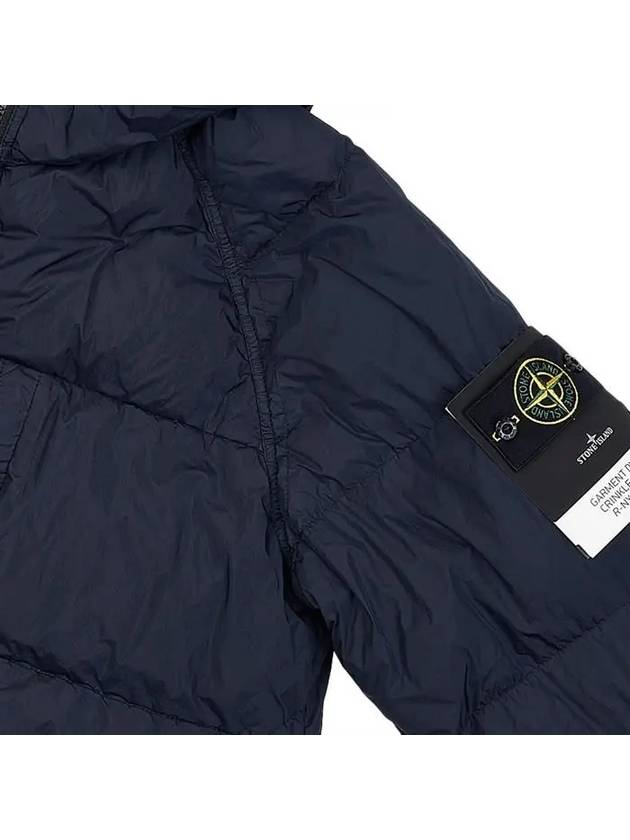 Garment Dyed Crinkle Reps Recycled Nylon Hoodie Padding Navy - STONE ISLAND - BALAAN 5