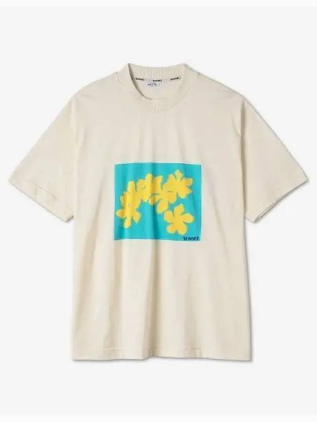 Classic flower jacquard short sleeve t shirt OFFWHITE off white MRTWXJER018998 - SUNNEI - BALAAN 1