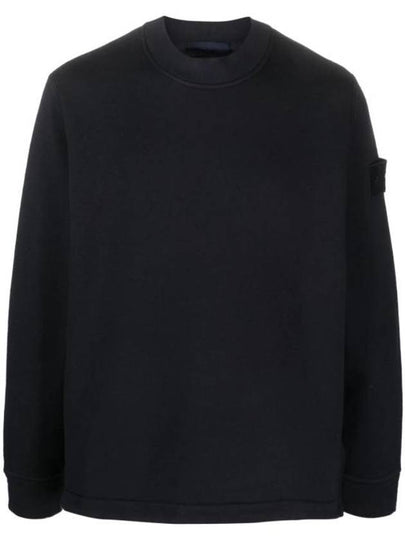 Ghost Piece Cotton Jersey Crew Neck Sweatshirt Navy - STONE ISLAND - BALAAN 2