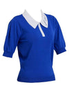 Golf Wear Vivid Color Short Sleeve Knit Blue - J JANE - BALAAN 3