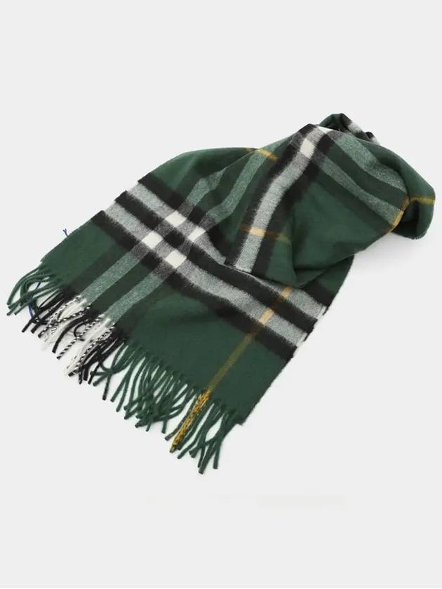 Check Cashmere Scarf Green - BURBERRY - BALAAN 4