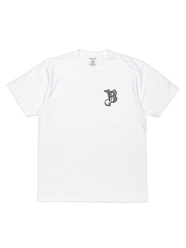 Sketch Logo Short Sleeve T-Shirt White - BLACKBLOND - BALAAN 1