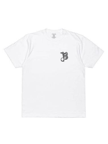 Sketch Logo Short Sleeve T-Shirt White - BLACKBLOND - BALAAN 1