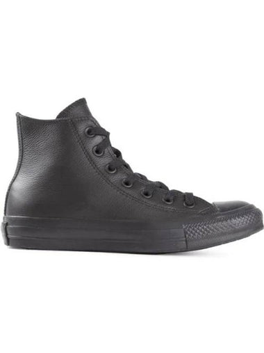 Chuck Taylor All Star Leather High Top Sneakers Black - CONVERSE - BALAAN 1