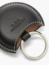 Amber Amber logo debossed case leather key holder key ring black - A.P.C. - BALAAN 4