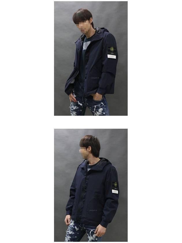 Soft Shell-R E.Dye Pure Insulation Technology Recycled Polyester Primaloft Hooded Jacket Navy - STONE ISLAND - BALAAN 4