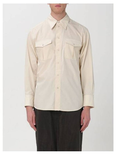 Western Poplin Long Sleeve Shirt Beige - LEMAIRE - BALAAN 2