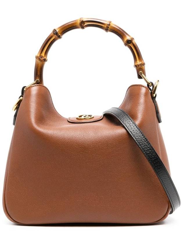 Diana Small Leather Tote Shoulder Bag Brown - GUCCI - BALAAN 2