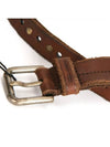 Antique Buckle Stud Leather Belt Brown - DOLCE&GABBANA - BALAAN 2