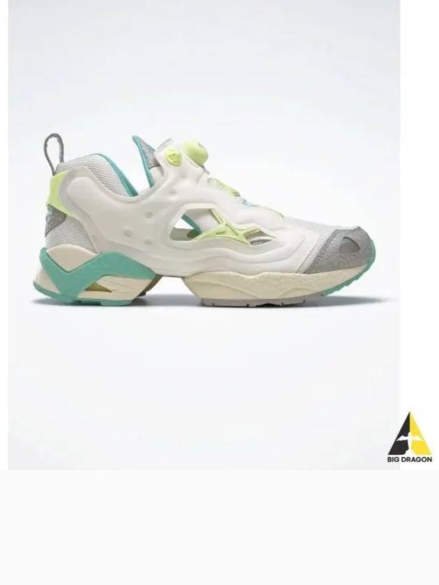 Instapump Fury 95 White Yellow Green GV9638 - REEBOK - BALAAN 1