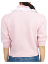 Wool Collar Short Sleeve Knit Top Pink - ALESSANDRA RICH - BALAAN 5