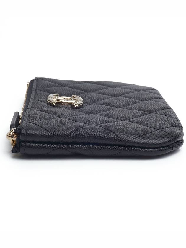 Season mini caviar pouch bag black gold - CHANEL - BALAAN 6