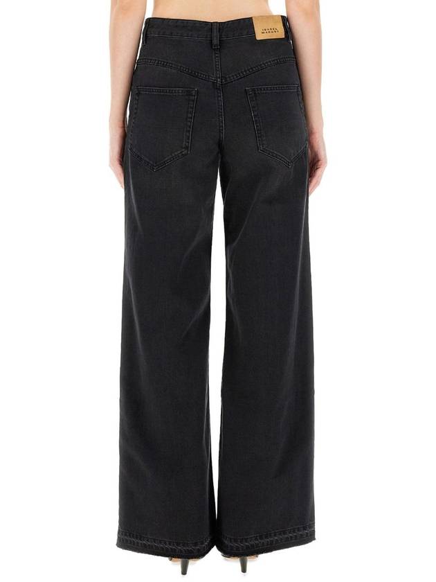 Noldy Denim Wide Jeans Black - ISABEL MARANT - BALAAN 5