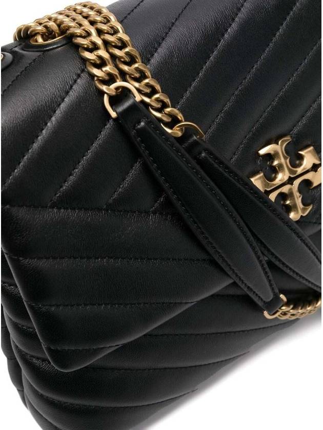 Kira Chevron Convertible Shoulder Bag Black - TORY BURCH - BALAAN 4