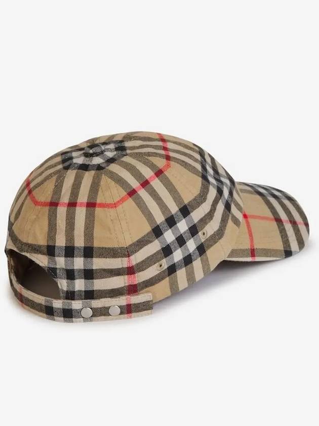 Check Cotton Ball Cap Beige - BURBERRY - BALAAN 4