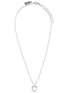 Gancini Large Brass Necklace Palladium - SALVATORE FERRAGAMO - BALAAN 1