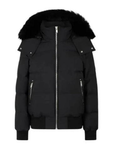 Cloud Shearling Bomber Jacket Black - MOOSE KNUCKLES - BALAAN 1