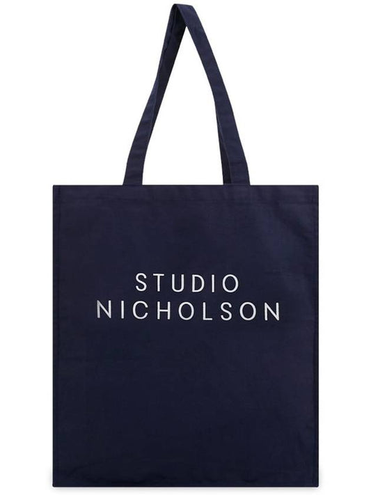 Public lettering logo dark navy tote bag SNW 217 - STUDIO NICHOLSON - BALAAN 2