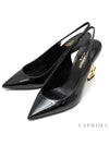 Opium Slingback Heel Black - SAINT LAURENT - BALAAN 4