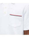 RWB Pocket Interlock Cotton Short Sleeve Polo Shirt White - THOM BROWNE - BALAAN 4