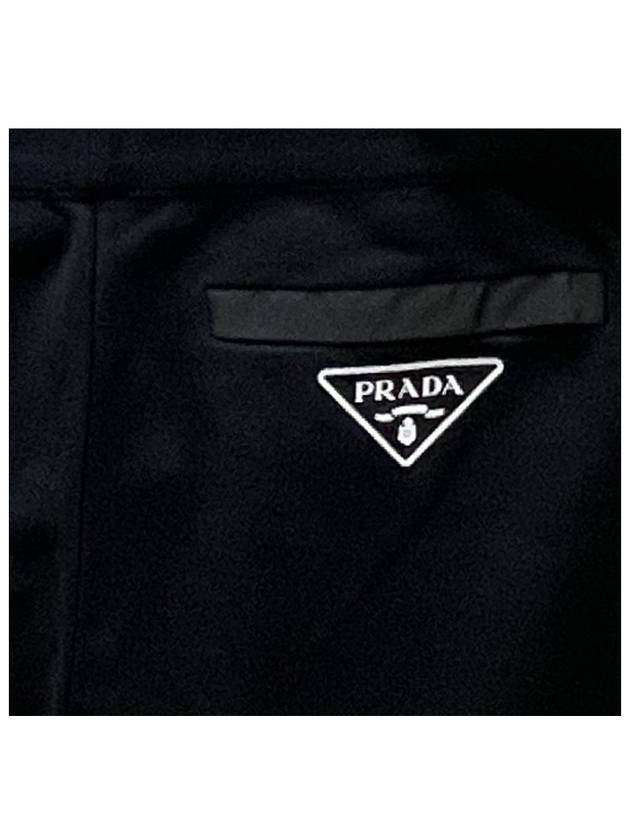 Triangle Logo Cotton Shorts Black - PRADA - BALAAN 6