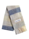 Check Mohair Muffler Vanilla Beige Lavender - ACNE STUDIOS - BALAAN 2