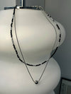 Handmade Glass Bead Ball Layering Necklace Black - S SY - BALAAN 1