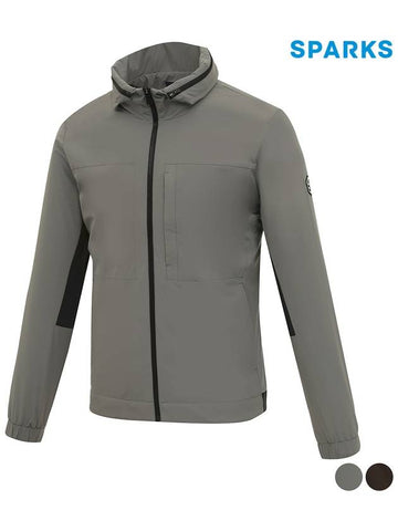 Men s Neck Zipline Hooded Basic Jumper SO3MJP001 - SPARKS - BALAAN 1