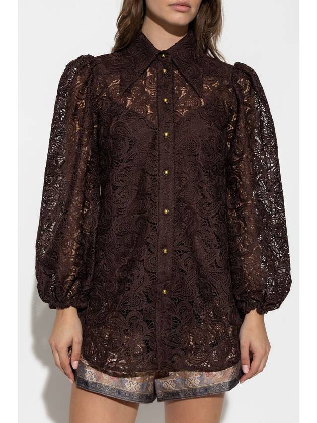 Zimmermann Lace Shirt, Women's, Brown - ZIMMERMANN - BALAAN 3