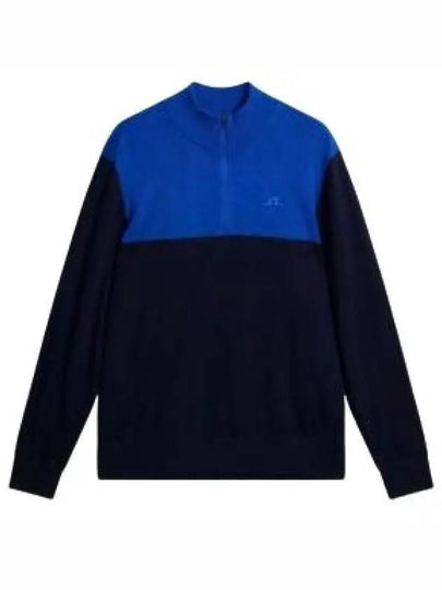 Jeff Half Zip Windbreaker Knit Top Jl Navy - J.LINDEBERG - BALAAN 2