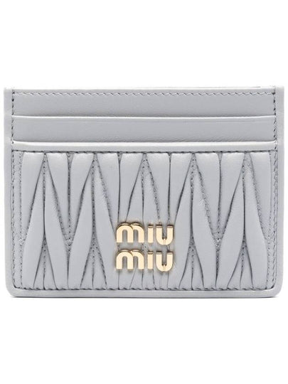 Materasse Nappa Leather Card Wallet Pearl Grey - MIU MIU - BALAAN 2